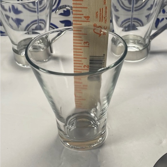 BORMIOLI 3 Glasses W/stainless steel 8oz glass Mug ITALIAN COFFEE ESPRESSO - Picture 10 of 12